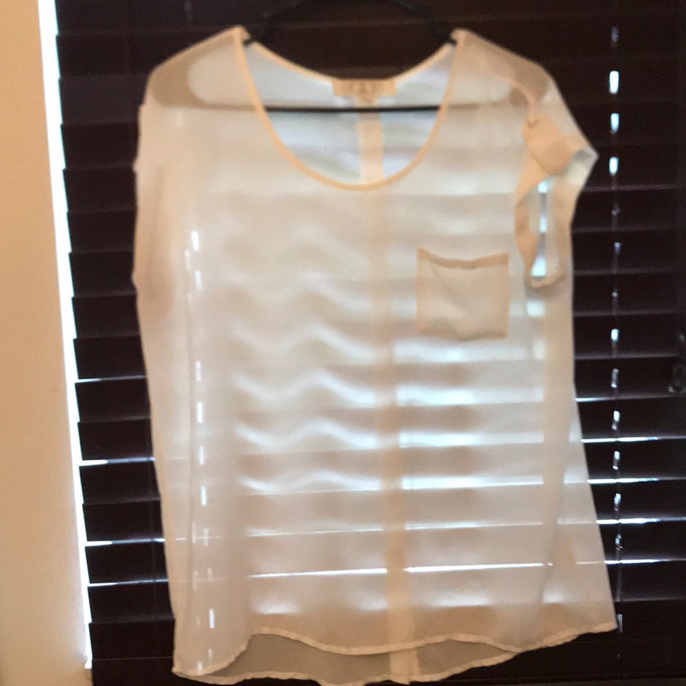 White sheer top